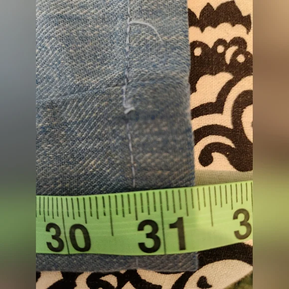 Vintage 70s Scarecrow Brand Lightweight Denim Pants With Red Stitching 37x31